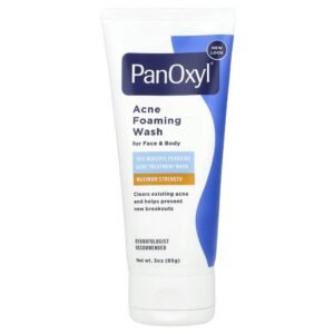 PanOxyl Acne Foaming Wash For Face & Body 10% Benzoyl Peroxide Maximum Strength 85g