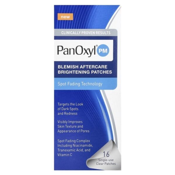 PanOxyl PM Blemish Aftercare Brightening Patches 16 Single-Use Clear Patches
