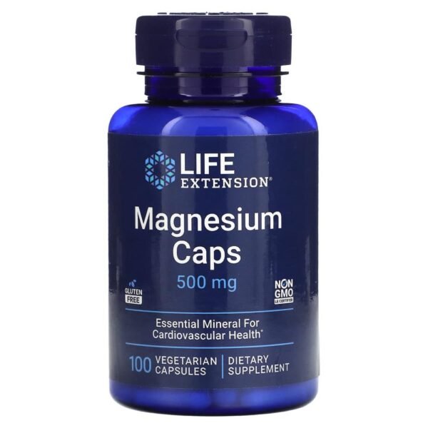 Life Extension Magnesium Caps  500 mg 100 Vegetarian Capsules