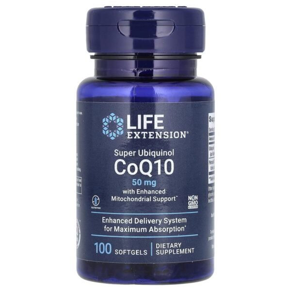 Life Extension Super Ubiquinol CoQ10 with Enhanced Mitochondrial Support 50 mg 100 Softgels