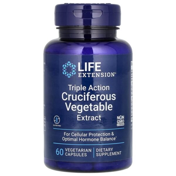 Life Extension Triple Action Cruciferous Vegetable Extract 60 Vegetarian Capsules