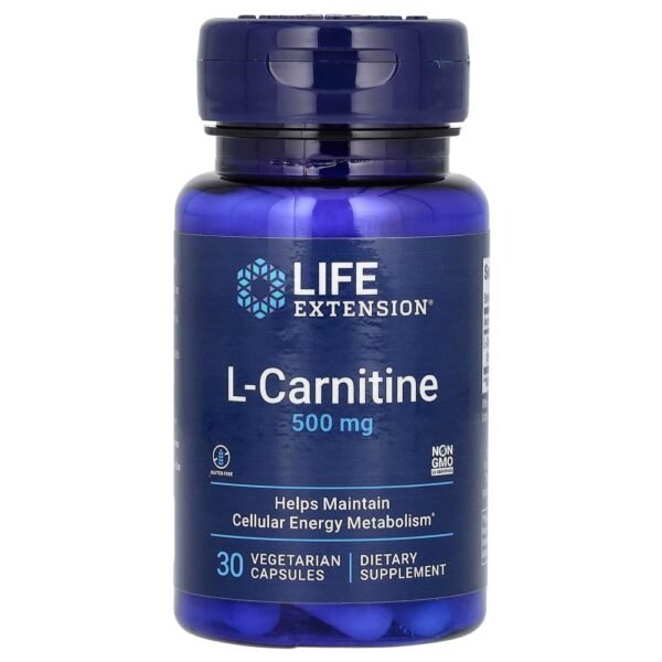 Life Extension L-Carnitine 500 mg 30 Vegetarian Capsules