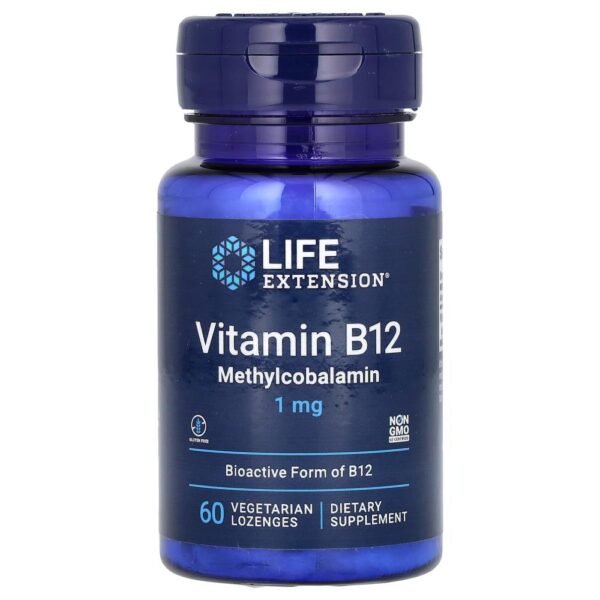 Life Extension Vitamin B12 Methylcobalamin 1 mg 60 Vegetarian Lozenges