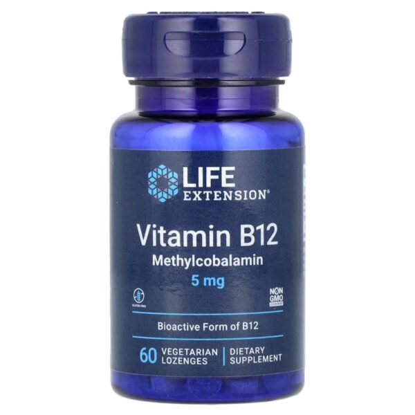Life Extension Vitamin B12 Methylcobalamin 5 mg 60 Vegetarian Lozenges