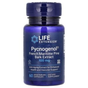 Life Extension Pycnogenol French Maritime Pine Bark Extract 100 mg 60 Vegetarian Capsules