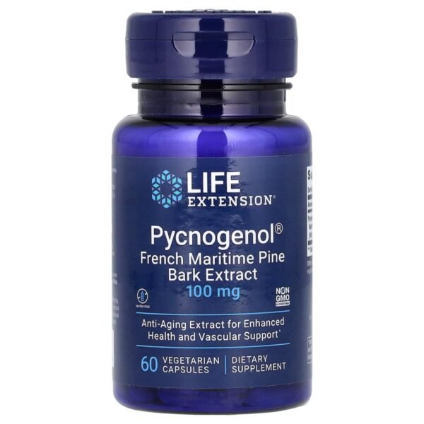 Life Extension Pycnogenol French Maritime Pine Bark Extract 100 mg 60 Vegetarian Capsules