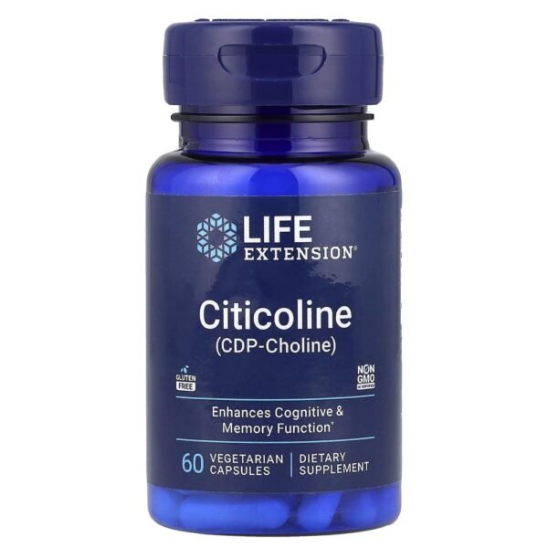 Life Extension Citicoline (CDP-Choline) 60 Vegetarian Capsules