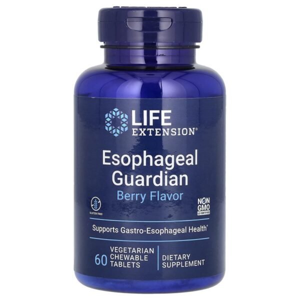Life Extension Esophageal Guardian Berry 60 Vegetarian Chewable Tablets