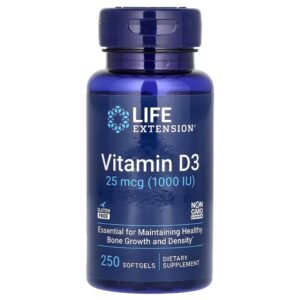 Life Extension Vitamin D3 25 mcg (1000 IU) 250 Softgels