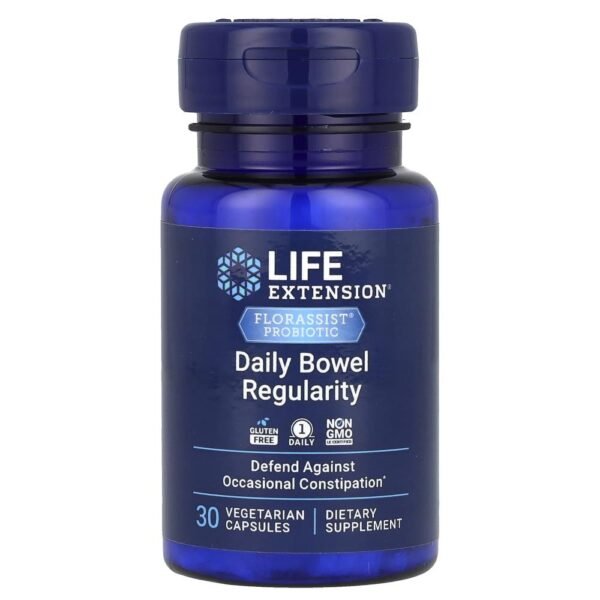 Life Extension Florassist® Probiotic Daily Bowel Regularity 30 Vegetarian Capsules