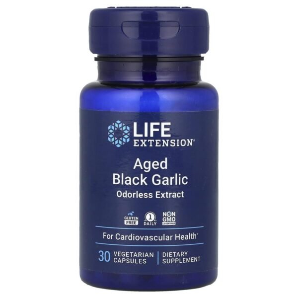 Life Extension Aged Black Garlic 30 Vegetarian Capsules