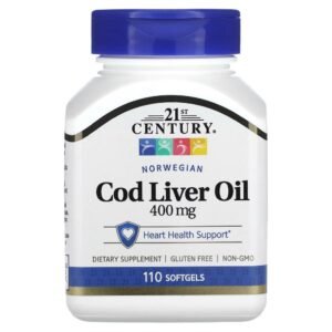 21st Century Norwegian Cod Liver Oil 400 mg 110 Softgels