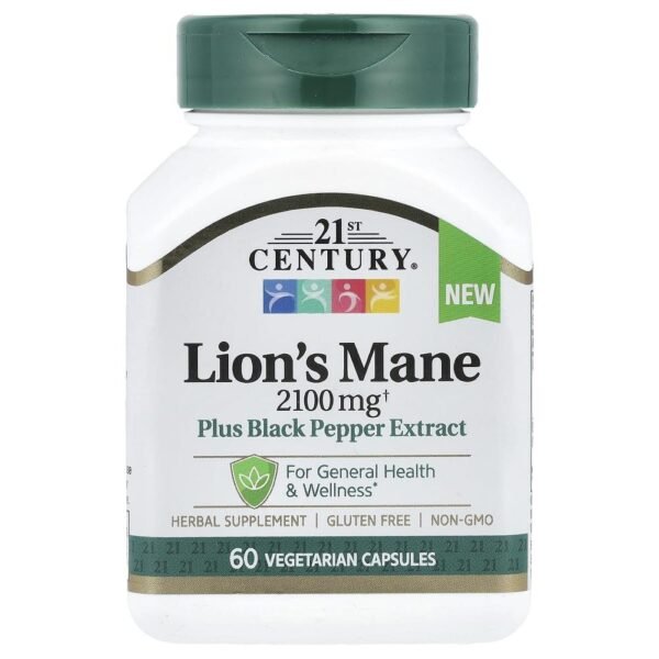 21st Century Lion's Mane 2100 mg 60 Vegetarian Capsules