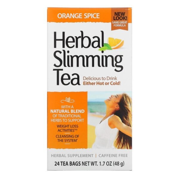 21st Century Herbal Slimming Tea Orange Spice Caffeine Free 24 Tea Bags 48g