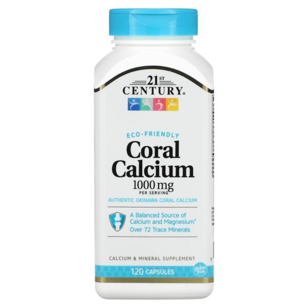 21st Century Coral Calcium 1000 mg 120 Capsules (250 mg per Capsule)