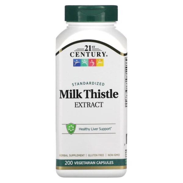 21st Century Standardized Milk Thistle Extract 200 Vegetarian Capsules