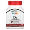 21st Century Vitamin D3 25 mcg (1000 IU) 250 Rapid Release Softgels