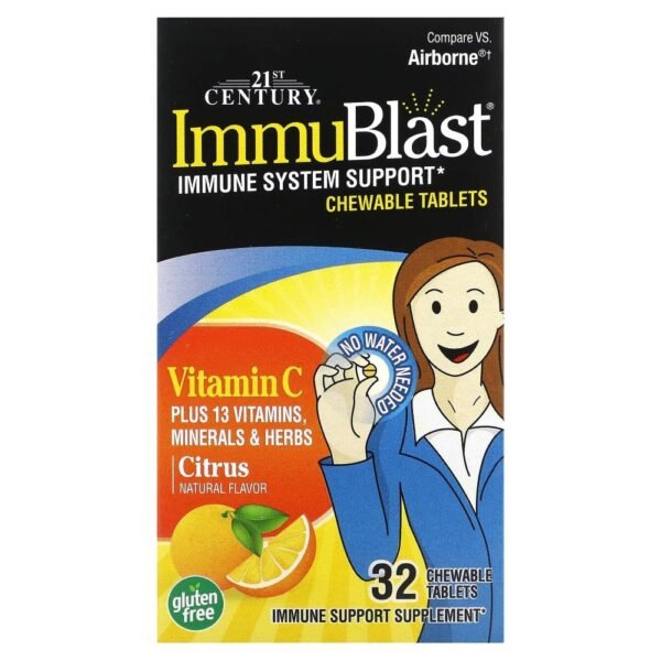 21st Century ImmuBlast Vitamin C Citrus 32 Chewable Tablets