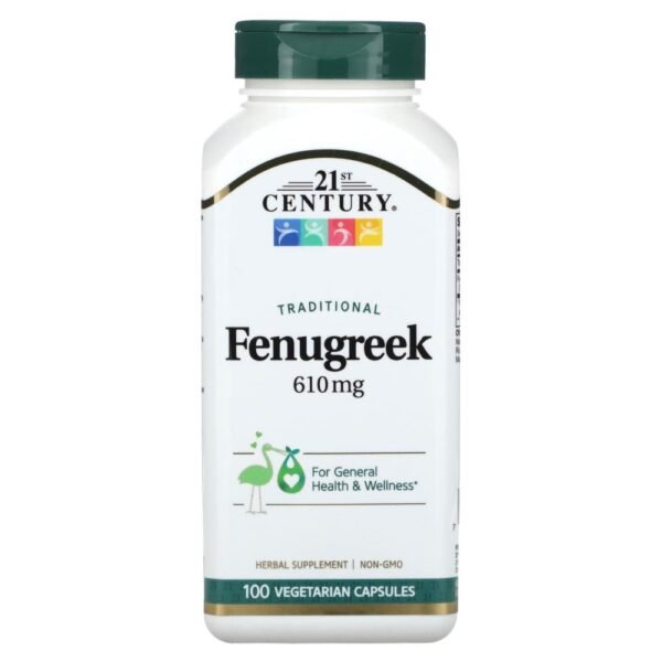 21st Century Traditional Fenugreek 610 mg 100 Vegetarian Capsules