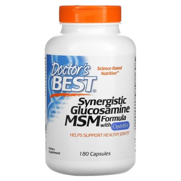 Doctor's Best Synergistic Glucosamine MSM Formula with OptiMSM 180 Capsules