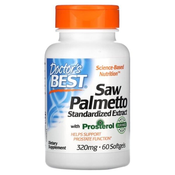 Doctor's Best Saw Palmetto Standardized Extract 320 mg 60 Softgels