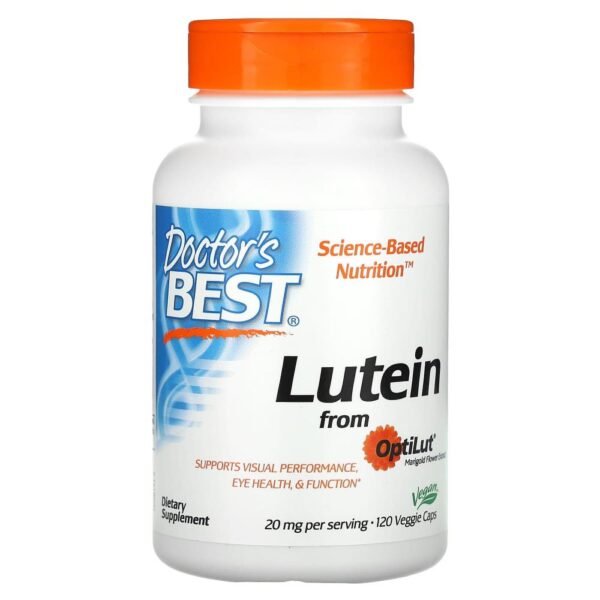 Doctor's Best Lutein from OptiLut 20 mg 120 Veggie Caps (10 mg per Capsule)