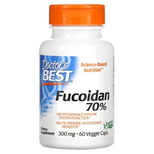 Doctor's Best Fucoidan 70% 300 mg 60 Veggie Caps