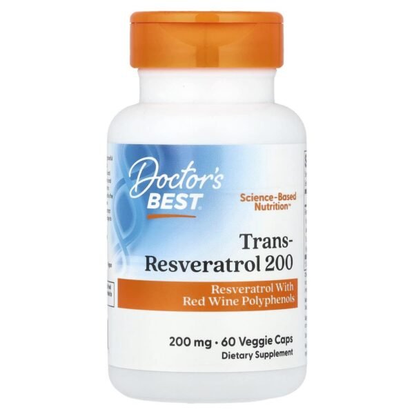 Doctor's Best Trans-Resveratrol 200  200 mg 60 Veggie Caps