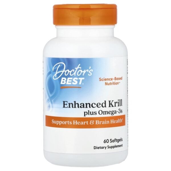 Doctor's Best Enhanced Krill Plus Omega3s  60 Softgels