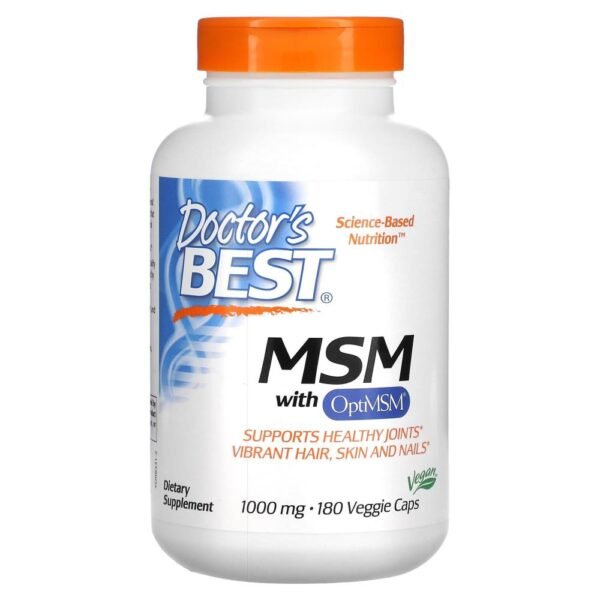 Doctor's Best MSM with OptiMSM 1000 mg 180 Veggie Caps