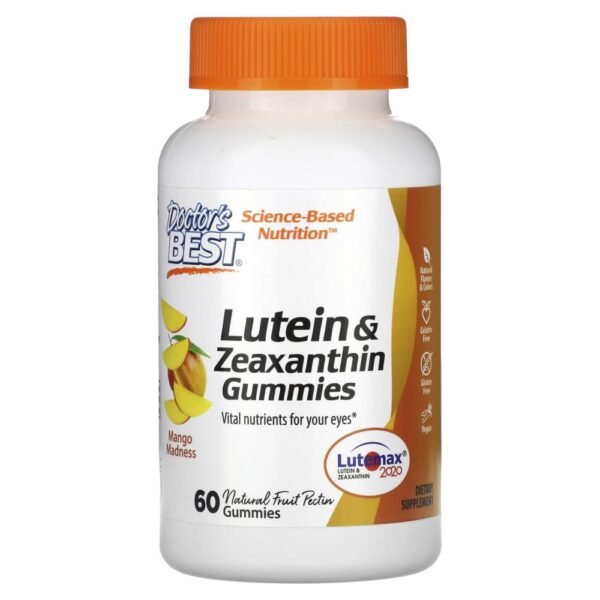 Doctor's Best Lutein & Zeaxanthin Gummies Mango Madness 60 Gummies