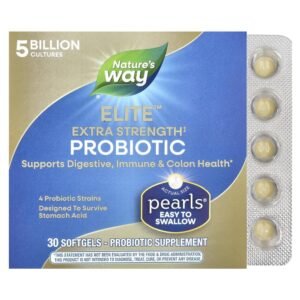 Nature's Way Pearls® Elite™ Extra Strength Probiotic  5 Billion CFU 30 Softgels
