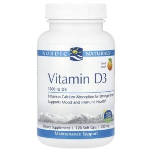 Nordic Naturals Vitamin D3 Orange 1000 IU 120 Soft Gels