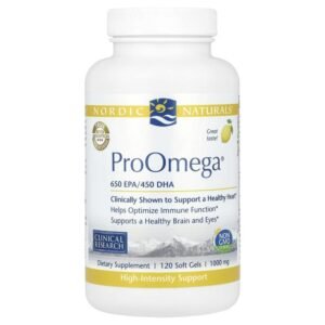 Nordic Naturals ProOmega® Lemon 1000 mg 120 Soft Gels (500 mg per Soft Gel)