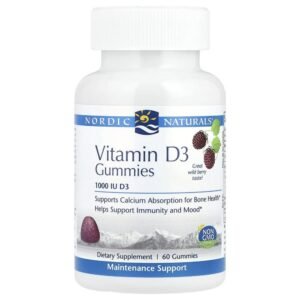 Nordic Naturals Vitamin D3 Gummies Wild Berry 1000 IU 60 Gummies
