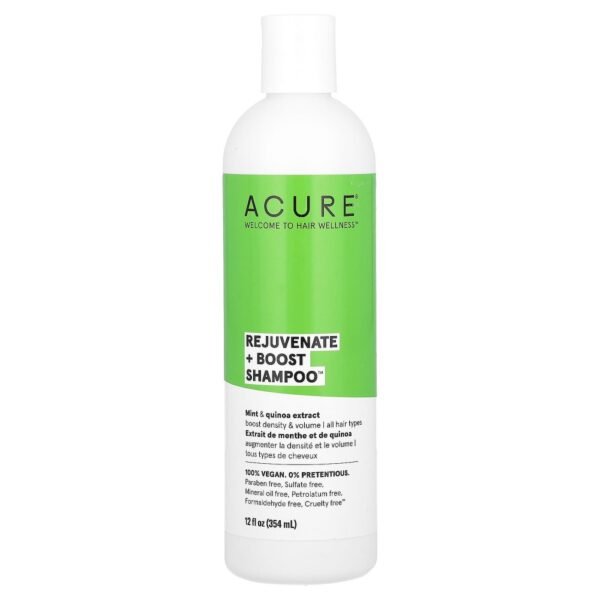 ACURE Rejuvenate + Boost Shampoo All Hair Types Mint & Quinoa Extract 354ml