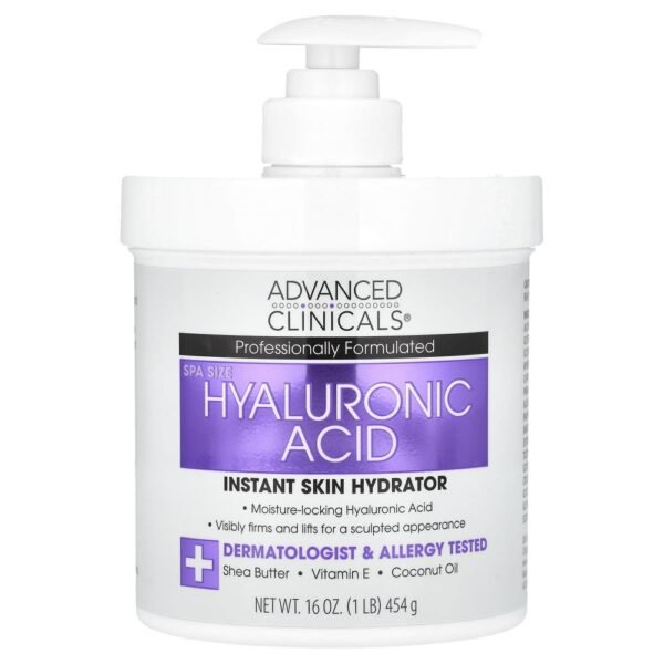 Advanced Clinicals Hyaluronic Acid Instant Skin Hydrator 454g