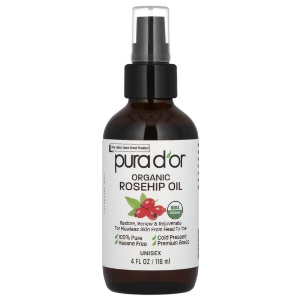 Pura D'or Organic Rosehip Oil 118ml
