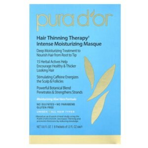 Pura D'or Hair Thinning Therapy Intense Moisturizing Masque 8 Packets 1.2 fl oz Each