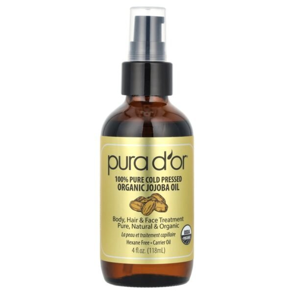 Pura D'or 100% Pure Cold Pressed Organic Jojoba Oil 118ml
